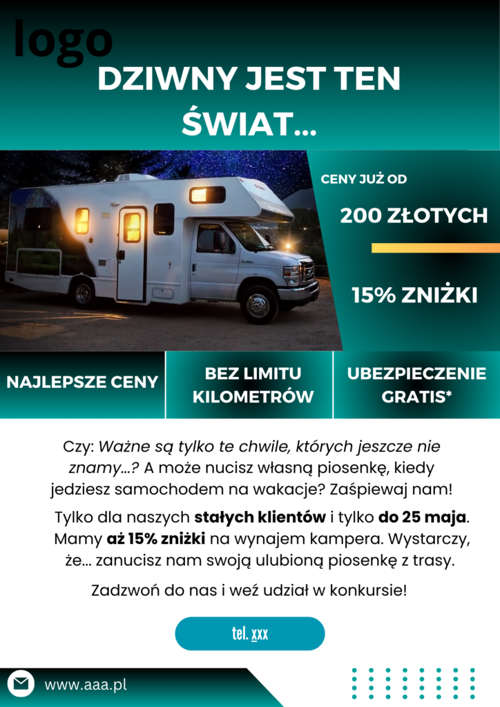 reklama wypożyczalni samochodów Polskie reklamy na Islandii